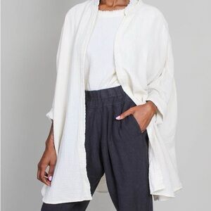 Black crane square shirt- cloud